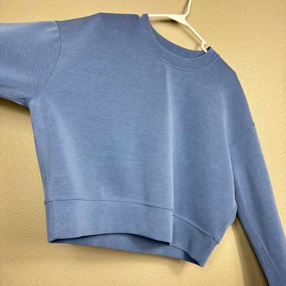 Lululemon Perfectly Oversized Crop Crew modal Crewneck Softstreme Soft Denim B - Picture 7 of 15
